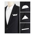 thumbnail image 4 of INSPIRE CHIC Men's Pocket Square Solid Color Handkerchiefs Self-folded For Wedding Party White One Size, 4 of 4