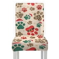 thumbnail image 6 of COEQINE Reusable Dining Room Chair Slipcovers 6-Pack, Stretch Machine Washable Covers Protect from Spills & Pet Hair, Universal Fit for Most Dining Chairs, Christmas Paw Leopard Print, 6 of 7