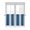 Blue, variant on Navy Blue Stripe Kitchen Curtains 54 Inches length, Modern Blue Ombre Vertical Striped Window Treatment Curtain Drapes, Thermal Insulated Drapes for Basement Hotel RV, 42"x54", 2 Panels
