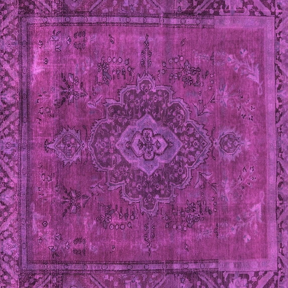 Ahgly Company Indoor Square Abstract Pink Modern Area Rugs, 4' Square