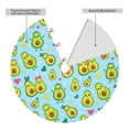 thumbnail image 2 of Rateoe Cartoon Avocado Print Christmas Tree Skirt 30" for Xmas Holiday New Year Party Circle Tree Mat Ornaments Decoration, 2 of 7