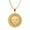 Gold, variant on Stainless Steel Iced Lion Head Pendant with Box Chain 20" SCP 7046 G