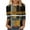 Brown, variant on LYEAA Striped 3/4 Sleeve Tops for Women Soft Cotton Crew Neck T-Shirt Loose Fit Casual Summer Tops with Elastic Waistband Trendy Print Design Brown XXXL