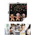 thumbnail image 4 of Gingerbread Christmas Cloth Napkins Set of 6 Reusable Dinner Napkins, Xmas Balls Branches Black Cocktail Napkin Washable Table Napkins for Wedding/Holiday Party/Baby Shower 20"x20", 4 of 7