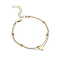 thumbnail image 1 of Multi-layer Alloy Anklet Chain for Women - Beach Fashion Footwear with Heart Design, 1 of 1