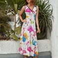 thumbnail image 4 of Flamingo Pattern King Size Sleeveless Dress Dresses Summer Women Dresses Clothing Woman Dresses Dress, 4 of 7