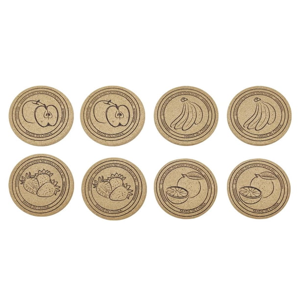 Bearachild Posavasos de corcho resistente a las manchas con parte inferior de corcho, posavasos de copa absorbente, posavasos decorativo para bebidas, Cocina y Comedor Bearachild HA013165-00