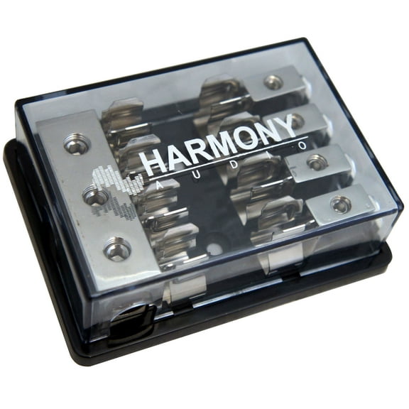 Harmony Audio HA-AGUFD4 Car 4-Way AGU Fused Distribution Block 4GA IN 8GA OUT