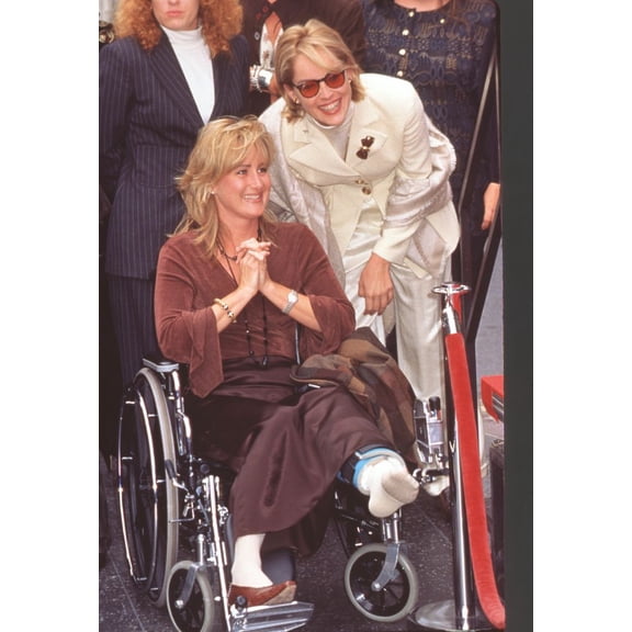 Kelly Stone In Wheelchair With Sharon Stone In White Suit At Hollywood Walk Of Fame Star Ceremony Photo Print (16 x 20) - Item # CPA3234