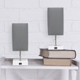 thumbnail image 4 of Simple Designs LC2004-GOW-2PK Ensemble de Lampes Blanc/gris, 4 of 6