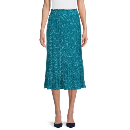 Nine.Eight Women's High-Waisted Midi Swing Skirt
