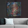 thumbnail image 6 of Luxe Metal Art 'Bitcoin Bronze Abstract' by Epic Portfolio Metal Wall Art, 36"x36", 6 of 9