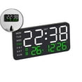 thumbnail image 1 of Dvruxg Large Digital Wall Clock, Led Alarm Clock with Big Digits, Date, Temperature, DST, Modern Decor Design for Desk, 5-Level Brightness for Room, Bedroom, Gift, 1 of 5
