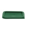 Cambro Polyethylene Square Container Lid For Camsquares 2 and 4 qt. Container, 7.5" Length x 7.5" Width, Kelly Green