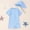 Blue, variant on Boys Swimsuit Onepiece Striped Zip Up Color Block Short Sleeve Bathing Suits Toddler Rash Guard Swimwear with Sun Hat