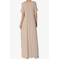 thumbnail image 2 of TheMogan Women's PLUS Soft Jersey Oversized V-Neck Short Sleeve Maxi Dress W Pocket, 2 of 6