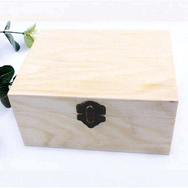 Large wooden storage online boxes with lids