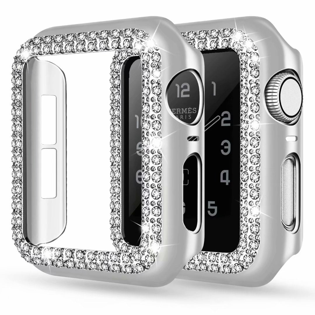 adepoy Bling Case Compatible with Apple Watch 38mm 40mm 42mm 44mm Rhinestone Apple Watch