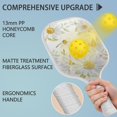 thumbnail image 2 of Pickleball Paddles Set Of 2, Fiberglass Surface, Daisy Floral Print, 4 Balls & Bag, 2 of 5