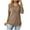 Coffee, variant on Long Sleeve Shirts for Women Fashion V Neck Side Drawstring Ruched Shirts Fall Casual Comfy Tunics