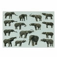 thumbnail image 1 of Animal Cutting Board, Group ofTusk Ear Large Wild Life Jungle Mammal Forest Jungle Life, Decorative Tempered Glass Cutting and Serving Board, Small Size, Sepia White, by Ambesonne, 1 of 1