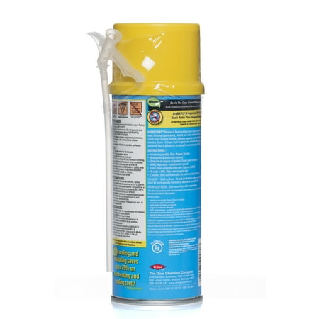 GREAT STUFF 175437 Foam Sealant,Yellow,12 oz.,Windows/Doors G4038277