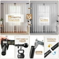 thumbnail image 5 of KAMANINA 3/4" Matte Round Ball Adjustable Single Curtain Rod, 28 - 48", Black, 5 of 6