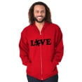 thumbnail image 5 of Love Autism Awareness Puzzle Piece Zip Up Hoodie Men's Women's Brisco Brands X, 5 of 6