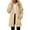 Beige, variant on Womens Fuzzy Fleece Jacket Sherpa Lined Zip Up Hoodie Coat with Pockets (Dark Blue S)