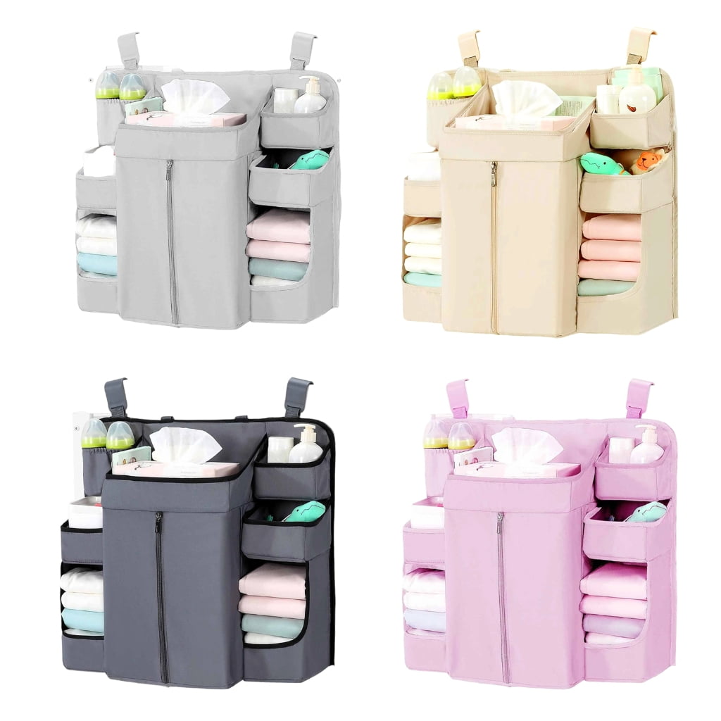 Zeiwohndc Hanging Nursery Storage Organizers with Adjustable Straps C Clips for Baby Essential