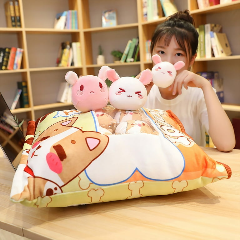 Loopsun Throw Pillows Cute Animal Snack Pillow A Big Bag Of Doll