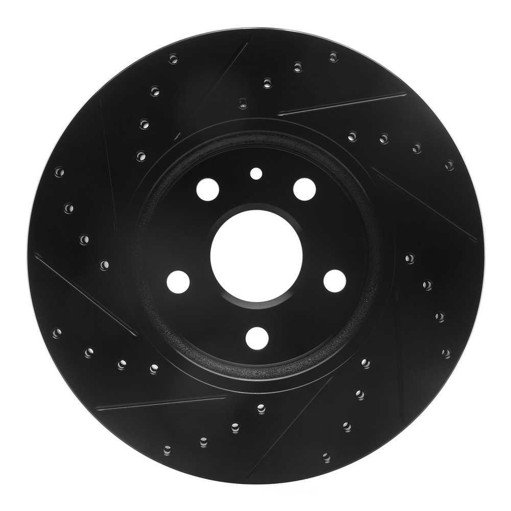 Dynamic Friction Company 633-46025R DFC Brake Rotor - Drilled And Slotted - Black