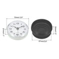 thumbnail image 2 of Horloge de Douche Étanche pour Salle de Bain Mini Horloges Murales Rondes avec Ventouse, Gris Foncé, 2 of 7