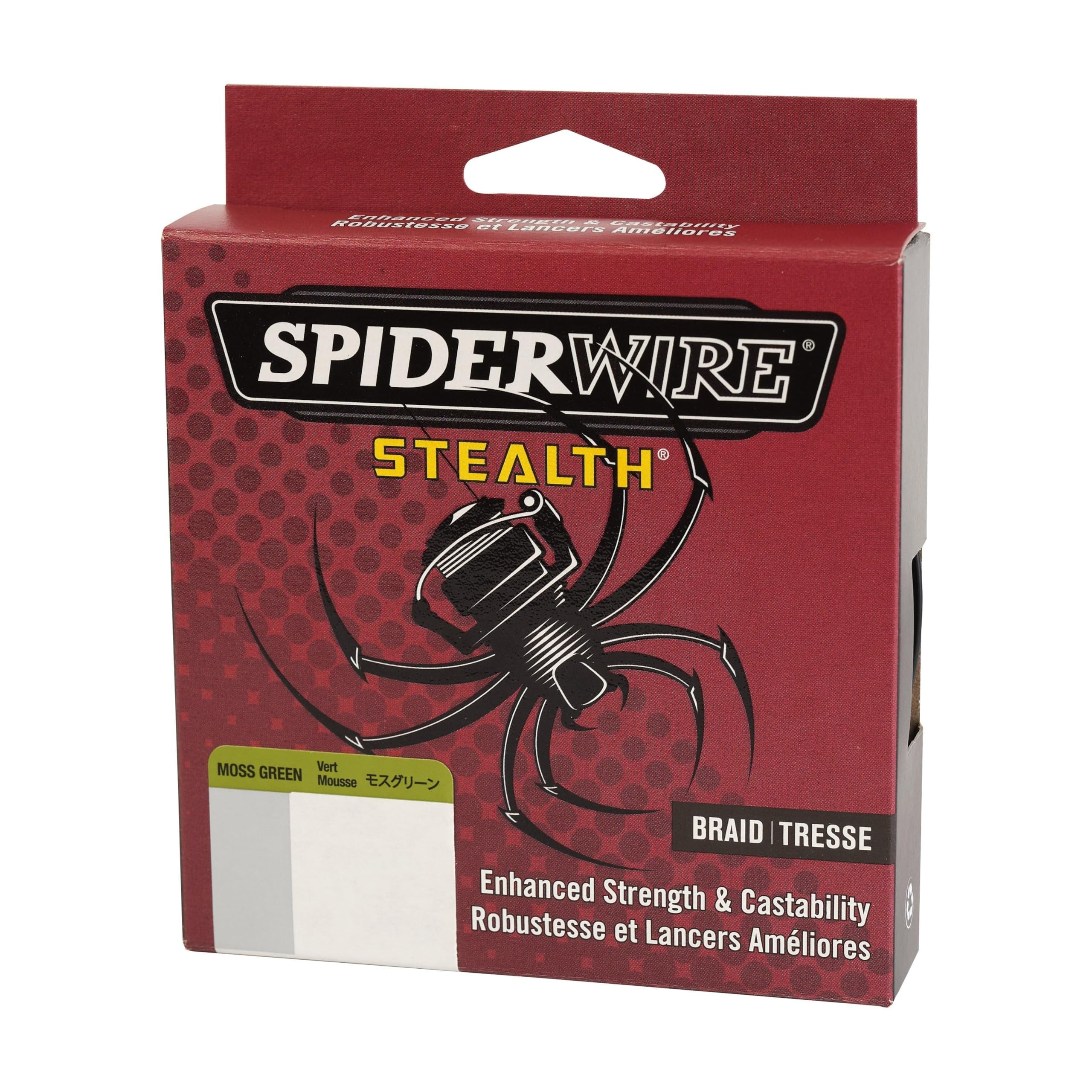 SpiderWire Stealth® Braid Fishing Line, Moss Green, 15 lb Test Strength, 300 yd