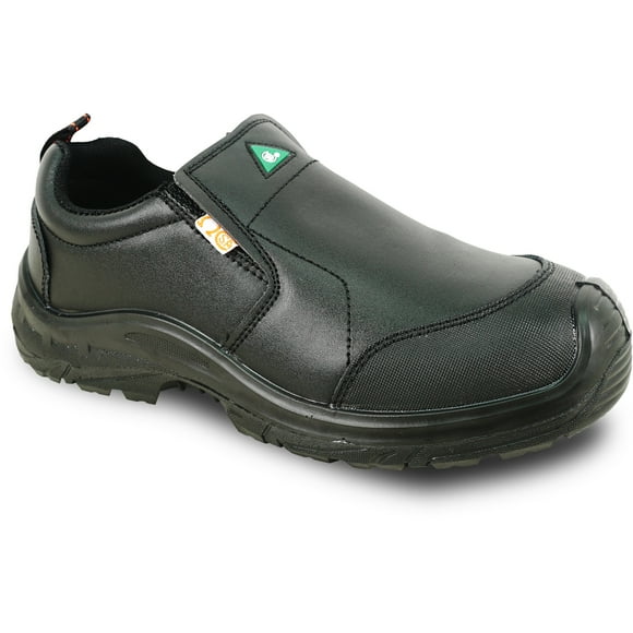 vangelo ASTM and CSA Approved Steel Toe Men Safety Shoe HELMUT-4 Puncture and Toe Protection Non-Slip Black Size 10.5W
