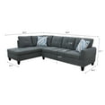 thumbnail image 2 of Ainehome Furniture Modern L-Shaped Sectional Sofa, 2 Pieces Living Room SET, Right Hand Facing/Dark Grey, 2 of 5
