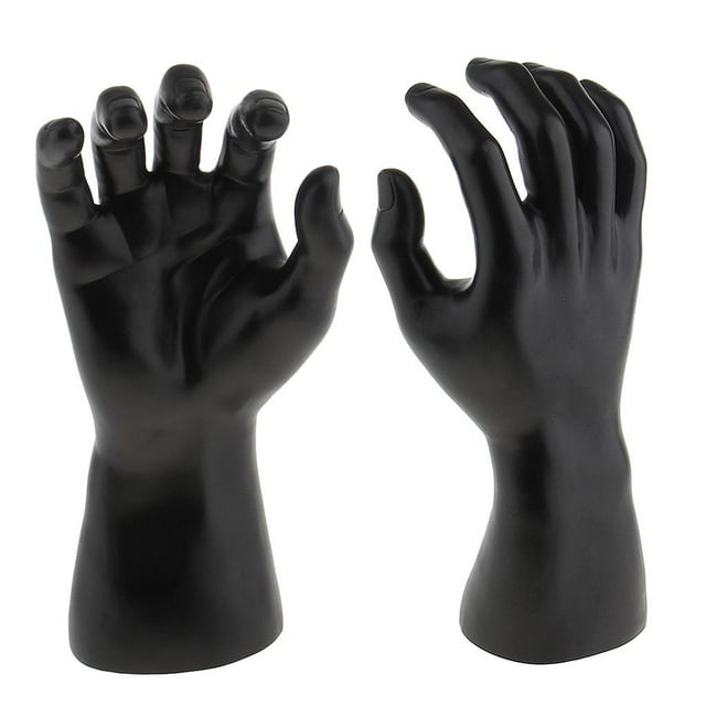 Maniquí de la exhibición del reloj joyería para hombre , Negro 2 piezas negro shamjiam Maniquí de exhibición de mano