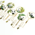 thumbnail image 2 of Chinese Style Metal Retro Panda Bookmark Metal Pendant Hollow Book Clip Tassel Pagination Mark Stationery Gift School Supplies, 2 of 8