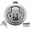 thumbnail image 1 of Boat Hatch Latch Pull Marine, Zinc Alloy Flush Mount Hatch Latch with Locking Door for Yacht Trailer Camper Deck Hatch Door Cabinet.., 1 of 3