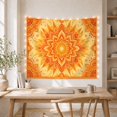 thumbnail image 4 of Orange Sun Lotus Mandala on Cream Background, Uplifting Boho for Meditation Enthusiasts, Mandala Wall Art, Housewarming Gift, Tapestry Wall Hanging for Bedroom and Dorm, 4 of 5