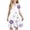 E028-Multicolor, variant on Girls Summer Floral Puff Sleeve Dress Round Neck Ruffled Hem Soft Casual Sleep Home Sundress for 4-15 Years