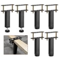 thumbnail image 1 of Unique Bargains 6 Set Adjustable Height Bed Frame Center Support Leg 5.9 to 8.9 inch, Metal Bed Frame Support Leg Replacement Parts, 1 of 7