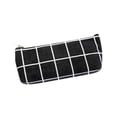 thumbnail image 1 of Trayknick Simple Striped Plaid Canvas School Pencil Case Stationery Storage Zipper Bag, 1 of 13