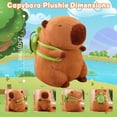 thumbnail image 4 of Almohada de peluche de capibara TANGJMXG con bolsa de tortuga 9 pulgadas marrón suave, 4 of 5