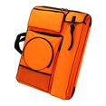 thumbnail image 5 of Art Portfolio Case,Art Portfolio Bags Carry Case Art Supplies Tote, Backpack Bag with Pockets Handle Organizer,Student Carrying Storage Bag Artwork Poster Board,Project Drawing Orange, 5 of 8