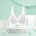 thumbnail image 4 of Wuxian Bras For Women Plus Size Seamless Wireless Bras No Underwire Push Up Solid Color Bra Supportive Full Coverage Everyday Brassiere,White,M, 4 of 4