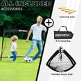 thumbnail image 6 of BOHEN 5x3ft Portable Soccer Goal for Kids Backyard with Carry Bag - Easy Folding Lightweight Fun for Outdoor Indoor Training Games for Teen Youth Adult (Black, 5x3 FT, 1 Pack), 6 of 9