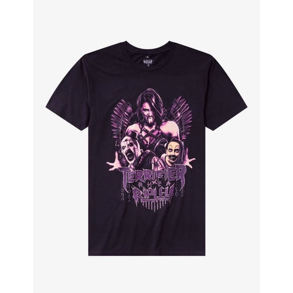 Rhea Ripley X Terrifier Graphic Tee, Halloween Horror T-Shirt,Black Color,Size 2XL