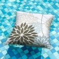 thumbnail image 2 of Brown Blue Flower Pillow Covers 18x18 Inch Set of 2 Summer Outdoor Waterproof Decor for Home Patio Funiture Garden Living Room Modern Art Floral Polyester Square Cushion Cover 01F, 2 of 6