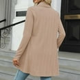 thumbnail image 7 of Virmaxy Cardigan Sweaters For Women Fashion Solid Color Loose Fitting Long Sleeved Cardigan Jacket Open Front Cardigan For Women Khaki XL, 7 of 7